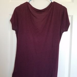 Basic Purple Tee Shirt V Neck